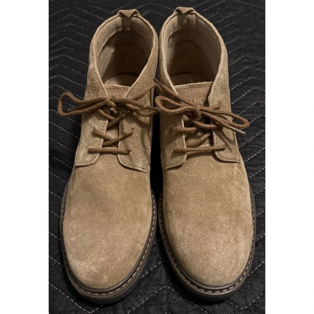 Clarks Newford Mid Chukka Boots Mens 8 Dark Sand Suede Lace Up 261837987070